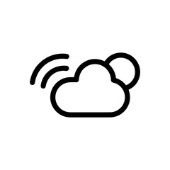 Cloud storage icon symbol vector image. Illustration of the database server hosting cloud system digital design image