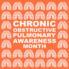 chronic obstructive pulmonary awareness month vector image illustration