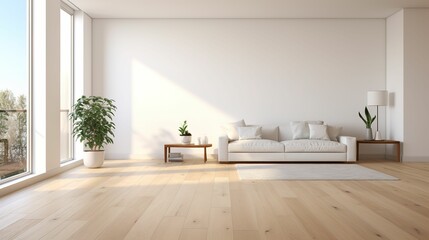 Fototapeta na wymiar Empty Modern Room - Minimalist Luxury Interior Design
