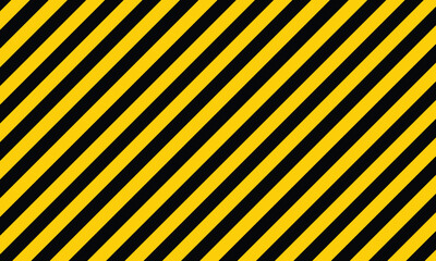 Yellow and black stripes on the diagonal, a warning, danger sign. Vector illustration
