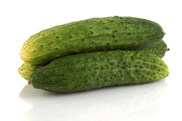 cucumbers on a white background