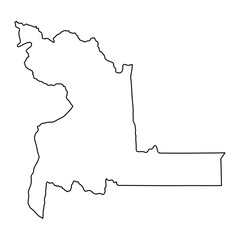 Chuquisaca Department map, administrative division of Bolivia.