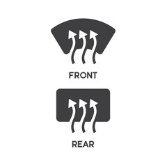 illustration of car heater or car defrost.