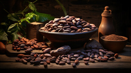 Cacao beans table