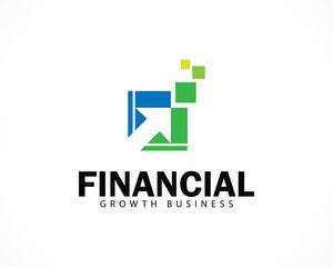 finance logo creative icon symbol arrow growth business technology