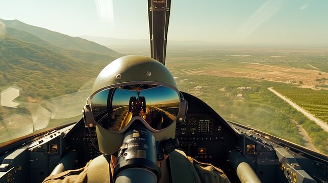 pilot in the cockpit of a fighter