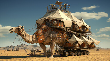 Caravan camel pyramid
