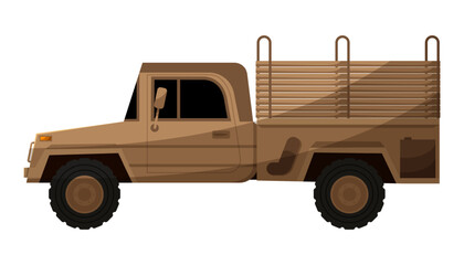 Military production. New type of weapon flat vector illustration.