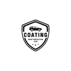 Coating car logo or paint protection film label vector isolated. Best Coating car logo for product packaging, websites, print design, and more about paint protection film.