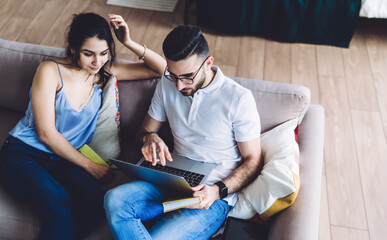 Multiracial freelancers working at home
