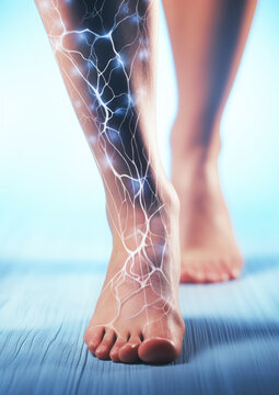 human legs with varicose veins, diseased vessels, phlebology, pathology, surgery, medicine, anatomy, lower limbs, diagnosis, treatment, disease, feet