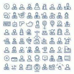 Business Management Home Resources of Team Building, Work Group and Human Resources Outline Icon.