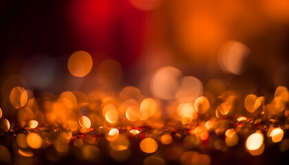 The natural phenomenon of fire creates a glowing celebration backdrop generated by AI