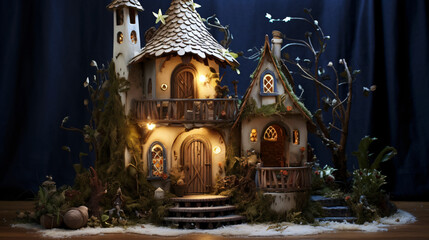 Christmas fairy house