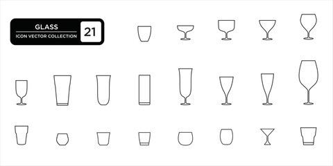 glass, icon, glass, glass cup, which can be easily edited and resized, modern vector graphic logo template. © aghitsni creative