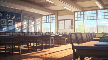 Classroom chair anime visual novel