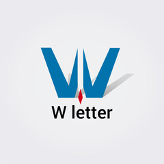 Icone Lettre W pour Design Logos, Symbole, Illustration Pictogramme Monogramme pour Business, Variations Alphabet Isolé Silhouette