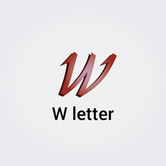 Icone Lettre W pour Design Logos, Symbole, Illustration Pictogramme Monogramme pour Business, Variations Alphabet Isolé Silhouette