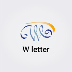Icone Lettre W pour Design Logos, Symbole, Illustration Pictogramme Monogramme pour Business, Variations Alphabet Isolé Silhouette
