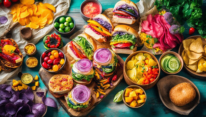 A gourmet meal of grilled beef, tomato, and guacamole taco generated by AI