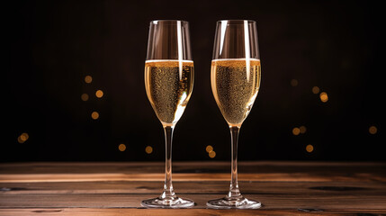 Sparkling Champagne glasses