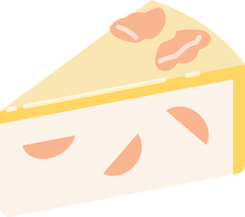 Slice orange cake icon