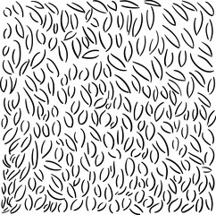 seamless pattern with black and white leafs