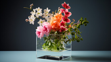 Cube flower vase.