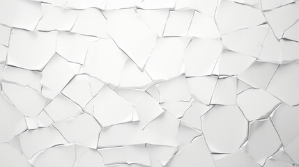 Cracked white wall with space for text. White background