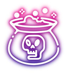 Obraz premium Set of Halloween neon