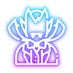 Set of Halloween neon