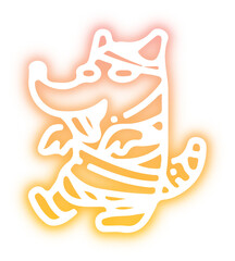 Set of Halloween neon