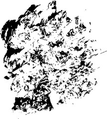 Distressed grunge vector texture overlay on transparent background