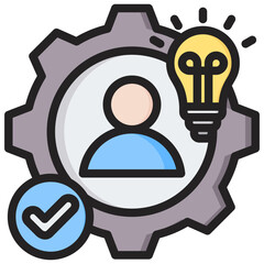 Competence Outline Color Icon
