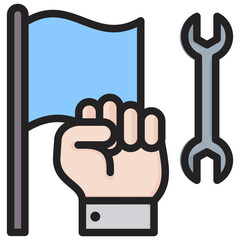 Independent Outline Color Icon