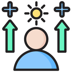 Motivation Outline Color Icon