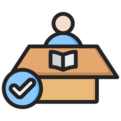 Course Work Outline Color Icon