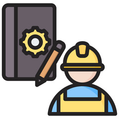Supervisor Outline Color Icon