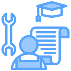 Apprenticeship Blue Icon