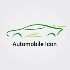 Icône Logo Illustration Pictogramme Voiture Automobile Silhouette Profil dynamique Design moderne Couleurs Vecteur