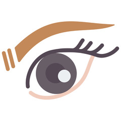 Eyelashes Flat Icon