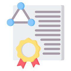 Certificate Formula Flat Icon