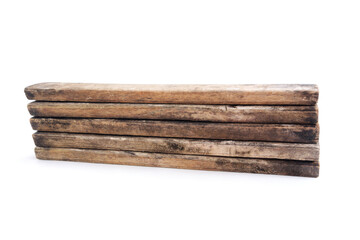 Old Wood plank  isolated on white background, Wooden Plank 