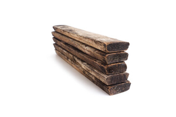 Old Wood plank  isolated on white background, Wooden Plank 