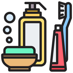Toiletries Outline Color Icon
