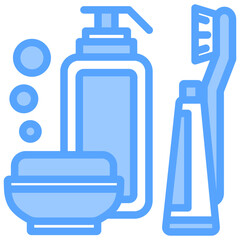 Toiletries Blue Icon