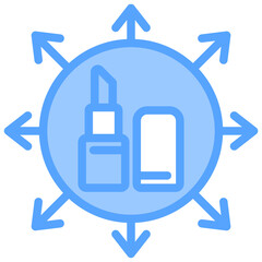 Distributes Blue Icon