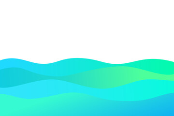 Blue Green Waves Water Liquid Element Vector Background Abstract Gradient Curve Wavy Border Frame Wallpaper Presentation Education Business Design Ocean Sea Flat Normal Simple