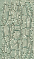 Obraz premium grey pale pastel green fragmented mosaic design