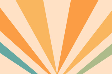 Abstract background of rainbow groovy Wavy Line design in 1970s Hippie Retro style. Vector pattern ready to use for cloth, textile, wrap and other.